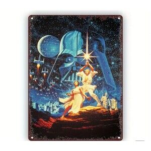 Luke Skywalker princess leia‎ Star wars metal poster Wall sign decor